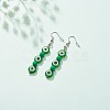 Lampwork Evil Eye & Acrylic Beaded Dangle Earrings EJEW-JE04972-03-2