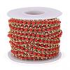 Brass Handmade Faceted Glass Beaded Chains CHC-F012-04A-3