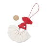 Handmade Cotton Threads Pendant Decoration HJEW-JM04283-3