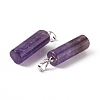 Natural Amethyst Pendants G-E135-02P-06-3