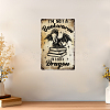 Vintage Metal Tin Sign AJEW-WH0436-136-6