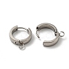 Tarnish Resistant 201 Stainless Steel Huggie Hoop Earrings Findings STAS-A167-01T-P-2