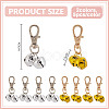 10Pcs 2 Colors Iron Bell Pendant Decorations HJEW-DR00164-2