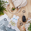 9Pcs 3 Colors Alloy Spring Gate Rings FIND-NB0006-25A-4