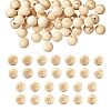 104Pcs 26 Style Unfinished Natural Wood European Beads WOOD-LS0001-03-1