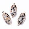 Natural Dalmatian Jasper Links Connectors G-R472-03F-1