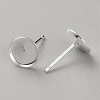 925 Sterling Silver Studs Earrings Finding STER-WH0061-26B-2