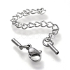 Tarnish Resistant 304 Stainless Steel Curb Chain Extender STAS-K195-29P-015-3
