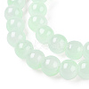 Baking Paint Imitation Jade Glass Round Bead Strands DGLA-N003-6mm-08-1-3