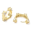 Rack Plating Brass Micro Pave Cubic Zirconia Hoop Earring EJEW-C079-06G-2