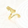 Brass Cuff Rings for Women RJEW-F184-08I-G-4