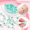 100Pcs Baking Paint Transparent Glass Beads DGLA-YW0001-35F-5
