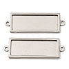 Non-Tarnish 201 Stainless Steel Cabochon Connector Settings STAS-F296-07P-1