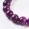 Natural Magenta Tiger Eye Beads Strands X-G-C076-8mm-1C-3