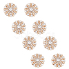 8Pcs 1-Hole Alloy Rhinestone Shank Buttons FIND-FH0008-86KCG-1