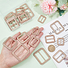 WADORN 20Pcs 5 Style Alloy Buckle Clasps FIND-WR0006-86-3