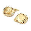Holy Virgin Theme Brass Cubic Zirconia Pendants KK-L253-32G-04-2
