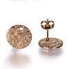 Ion Plating(IP) 304 Stainless Steel Stud Earring Findings STAS-I157-11B-RG-2