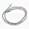 Electroplate Non-magnetic Synthetic Hematite Beads Strands X-G-L486-C-19-3