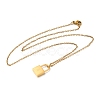 304 Stainless Steel Rolo Chain Pendant Necklaces NJEW-S444-01G-12-2
