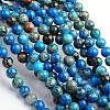 Dyed Natural Imperial Jasper Round Bead Strands G-M274-05-4mm-1