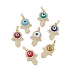 Rack Plating Eco-friendly Brass Micro Pave Clear Cubic Zirconia Pendants LAMP-G157-02G-1