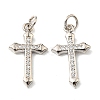 Brass Micro Pave Cubic Zirconia Pendants ZIRC-P060-21P-1