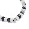 Natural Tourmalinated Quartz/Black Rutilated Quartz Beads Strands G-F632-22E-2