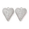 Brass Micro Pave Clear Cubic Zirconia Pendants KK-S388-01P-03-1