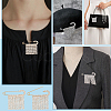 4Pcs Zinc Alloy & Crystal Rhinestone Tassel Brooch JEWB-PH0001-84G-5