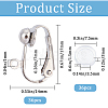 36Pcs Brass Clip-on Earring Findings KK-SP0001-08P-2