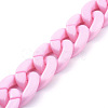 Handmade Opaque Acrylic Curb Chains AJEW-JB00564-08-2