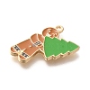 Christmas Theme Alloy Enamel Pendants ENAM-Q509-02KCG-09-2