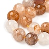 Natural Yellow Hematoid Quartz/Golden Healer Quartz Beads Strands X-G-D334-A02-8mm-4