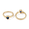Brass Micro Pave Cubic Zirconia Cuff Rings RJEW-M138-13G-3