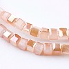Electroplate Glass Beads Strands EGLA-F121-HR-B04-3