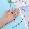 2Pcs Alloy Flower Pendant Decorations HJEW-ME0001-07A-3