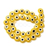 Handmade Evil Eye Lampwork Beads Strands LAMP-R006-01-2