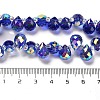 Electroplate Glass Beads Strands EGLA-D030-17C-4