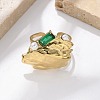 304 Stainless Steel Cuff Rings for Women RJEW-D302-03G-10-5