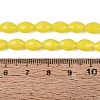 Opaque Solid Color Glass Beads Strands GLAA-N071-01A-C03-4