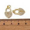 Brass Micro Pave Clear Cubic Zirconia Pendants KK-A270-03D-G-3