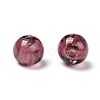 Round Handmade Lampwork Silver Foil Glass Beads X-SLR10MM18Y-3