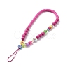 Round & Star Acrylic Beaded Mobile Phone Lanyard Wrist Strap HJEW-YW0001-03-6