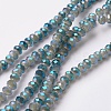 Electroplate Glass Beads Strands EGLA-F124-FR-A01-1