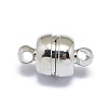 Rack Plating Brass Magnetic Clasps with Loops KK-F801-06-P-2