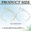12Pcs 2 Colors 304 Stainless Steel Bar Link Chain Bracelet Making AJEW-MA00003-2