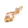 Brass Micro Pave Cubic Zirconia Pendants KK-F901-02C-G-2