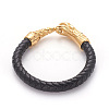 Retro Leather Cord Bracelets BJEW-L642-33G-3