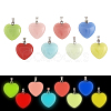 16Pcs 8 Colors Synthetic Luminous Stone Pendants G-CA0001-69-1